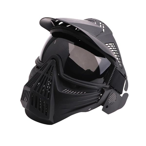 

riding helmet full face tactical combat protection mask safety goggles with visor internal foam padding protectiion durable
