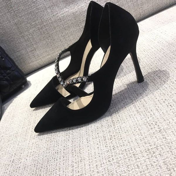 

2019 new designer pumps bridal wedding shoes latest women shoes luxury shoes black drilled designer red bottom high heels dress post