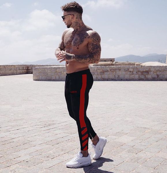 

sweat pants fitness running entrenamiento pantalones deportivos pantalones transpirables slim beam zip guard pants 2020, Black