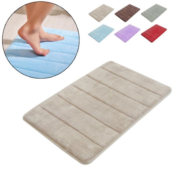 

coral memory foam anti-skid bath mat super soft bathroom rugs coral velvet non slip absorbent large carpet