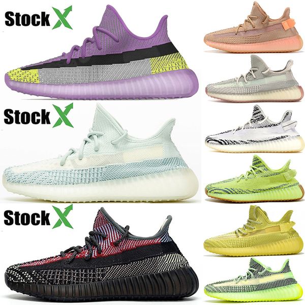 

2020 kanye v2 yecheil yeshaya 3m cloud white reflective ovo zebra black clay men women trainer gid glow stockx sneakers designer