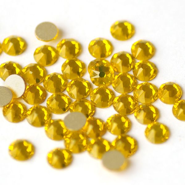 

yanruo 8 big + 8 small facets citrine crystal rhinestones glass 3d non ix nail art decorations diy manicure, Silver;gold