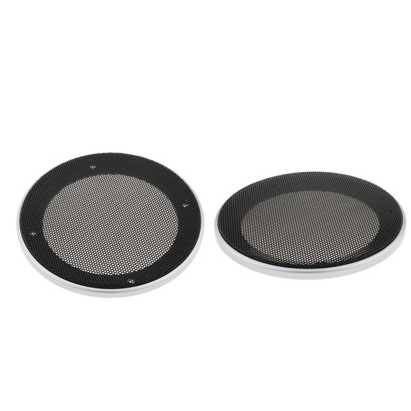 

2pieces car speaker steel mesh sub woofer subwoofer grill cover silver 6inch