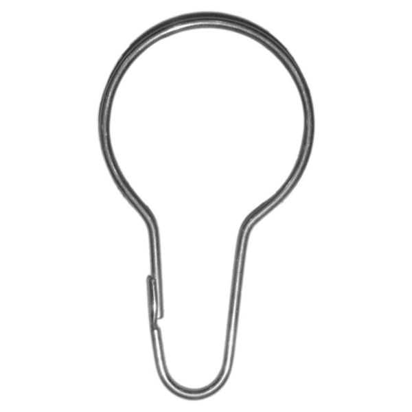 

lot of 100 iron shower curtain hooks rings pear clips - ing