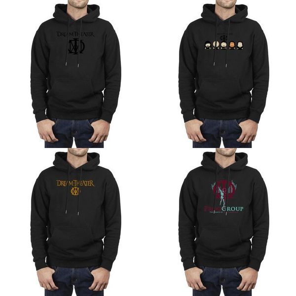 

men design printing dream theater black oversized sweatshirt vintage friends thick hoodie