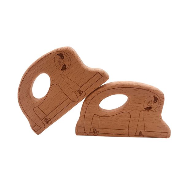 

бук дерево прорезыватель животных медведь прорезывания зубов подарок ребенка вязание крючком бисер чистый натуральный животных shaped детски