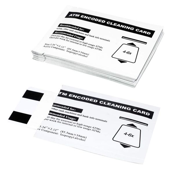 

100 pcs atm magnetic cleaning card with a magnetic stripe clean card