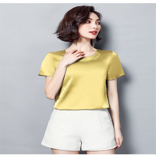 

women's silhouette cotton short sleeve t-shirt in white for spring/summer 2020 081