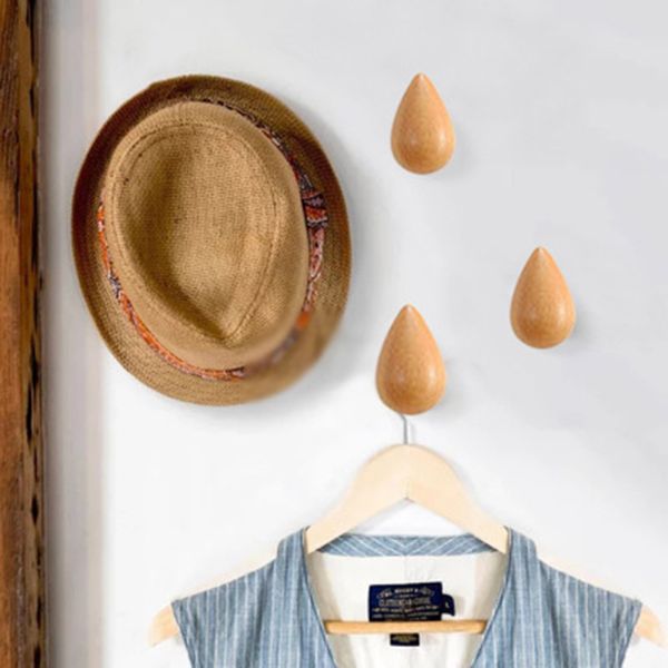 

water drop coat rack solid wood living room bedroom office decor hook wall hanger hook hanger home decoration accessories