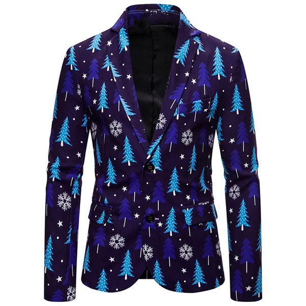 

vogue men fashion suit 3d christmas floral print painting blazers jacket men party coat casual slim blazer buttons suit, White;black