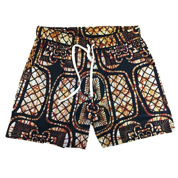 

african wax women shorts festival or city with khaki and yellow african print beach shorts for girls, White;black