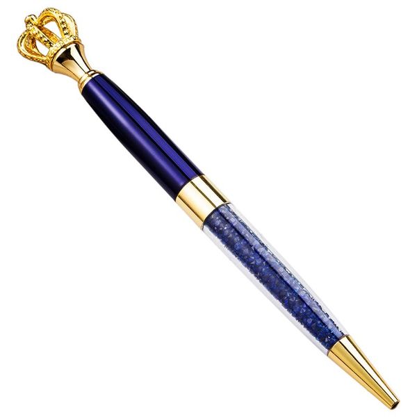 

shining fashion crown ballpoint pen 0.7mm creative cute ballpen writing tools 24bb, Blue;orange