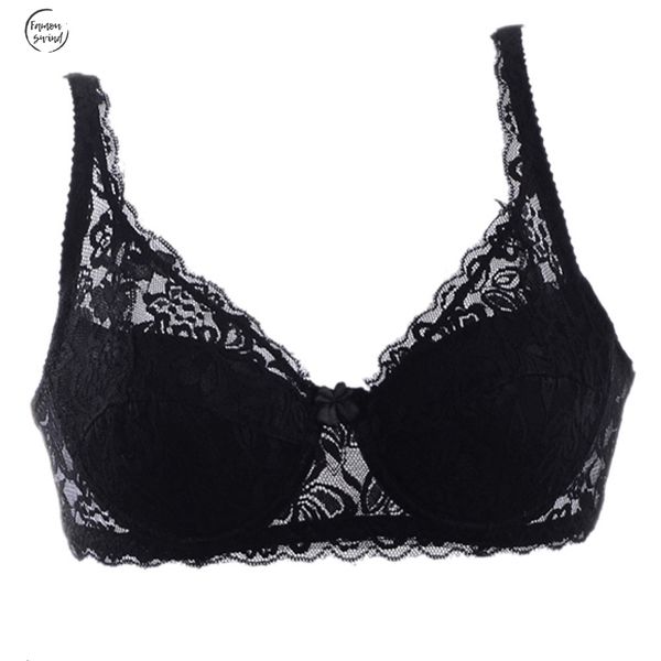 

женщины sexy bras косточках из био-хлопка проложенный вверх вышивки шнурка бюстгальтер 32 40b бюстгальтер бюстгальтер push up хорошее качест, Red;black