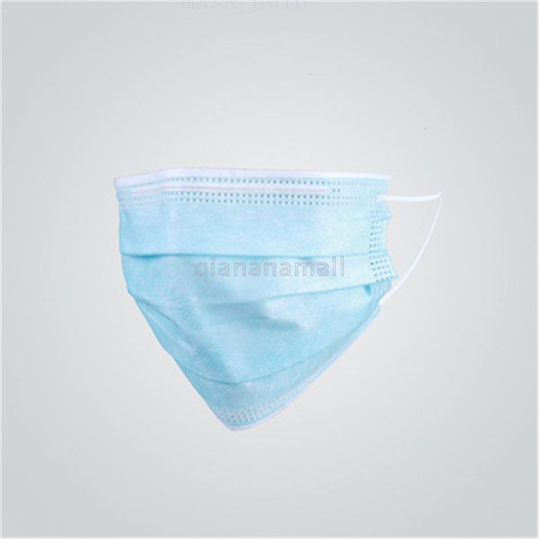 

fog box dust meltblown earloop disposable 3 layer nonwove ply filter mouth face mask 50pcs blue rd6d