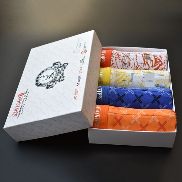 

active printing boxer pants modier cotton crotch active printing men's boxer pants modier cotton crotch underwear men's underwear, Black;white