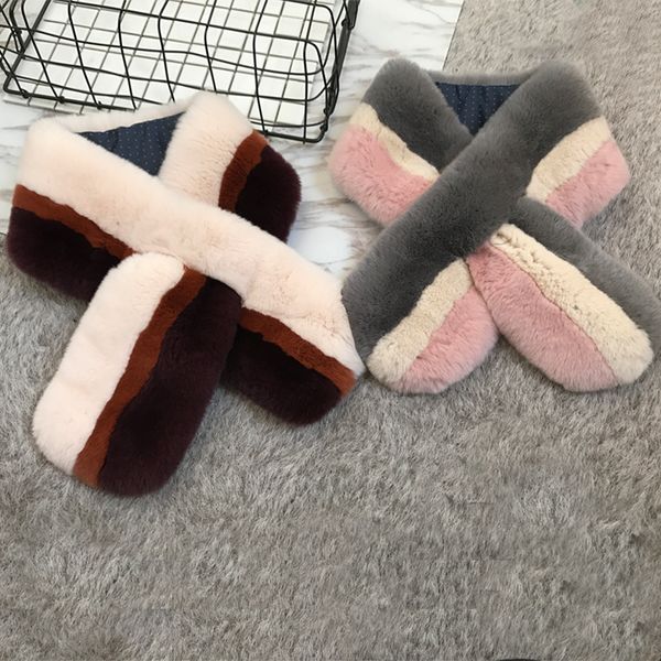 

real рекс меховые шарфы многоцветной пэчворка меховые шарфы бархатный мягкий pom pom растениеводство над кроссовером нагрудник