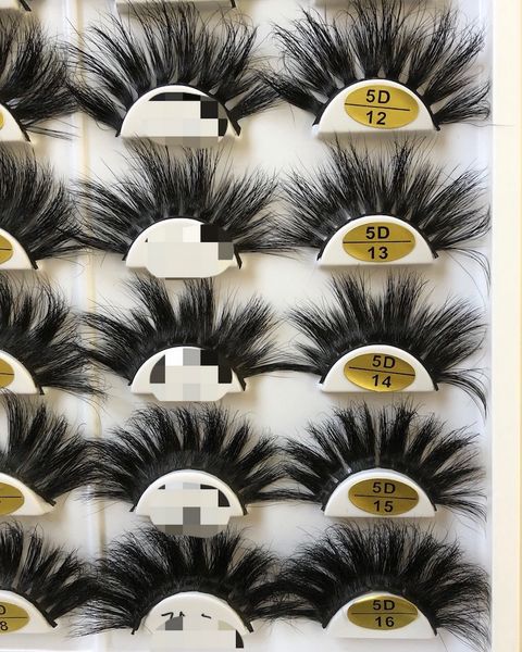 

16 styles 5d 25mm false eyelashes a pair of thick exaggerated eyelashes 25 mm real mink hair 5 sets ing