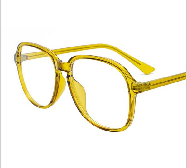 

glasses transparent literary full frame retro personality round face tide female tide korea round face small face, White;black