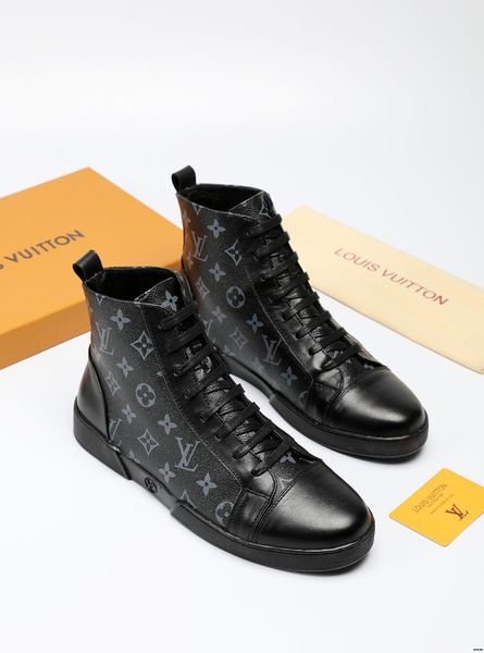

19ss 2019 обувь мужчины весна осень шнуровка high top style мужчины вулканизацию обувь мода flats молодежь мужчины холст обувь кроссовки, Black
