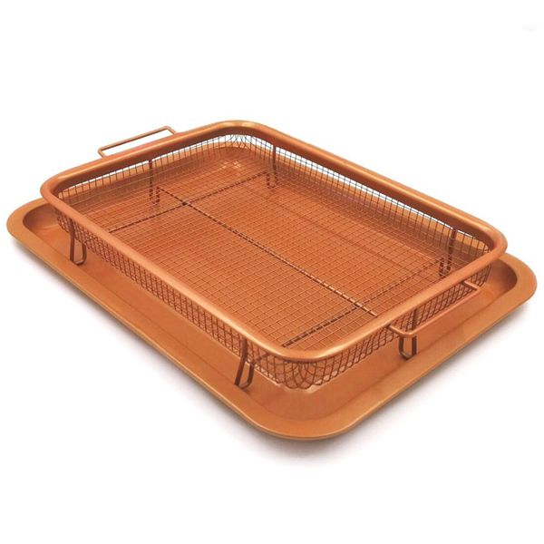 

микроволновая печь барбекю pan copper прямоугольник хрустящие tray сковорода для кухни куриные крылышки на гриле жаркое барбекю печи лотки