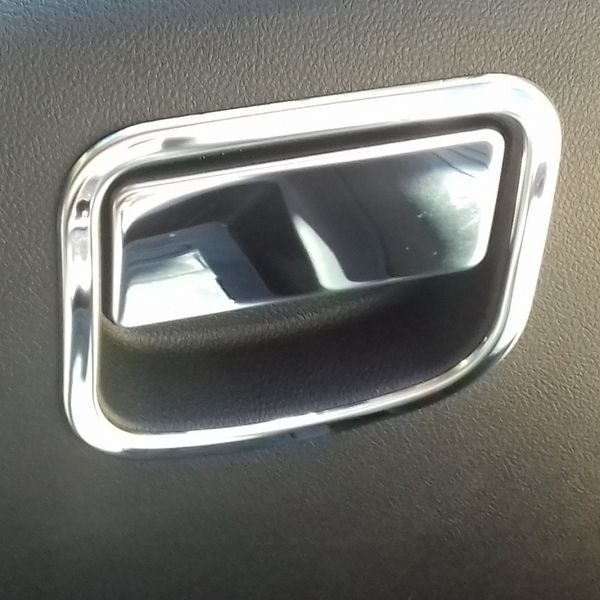 

2pcs stainless steel copilot glove storage box handle cover trim decorative molding for lada granta kalina 2