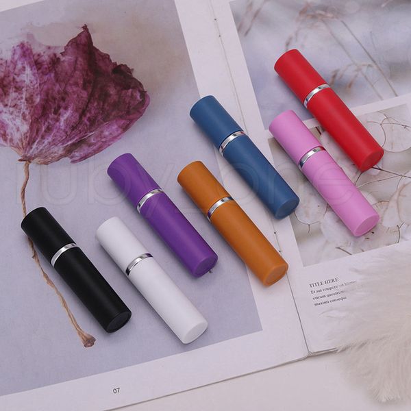 

7color mini empty spray perfume bottle 5ml aluminium anodized compact perfume atomiser fragrance empty glass scent-bottle rra2185