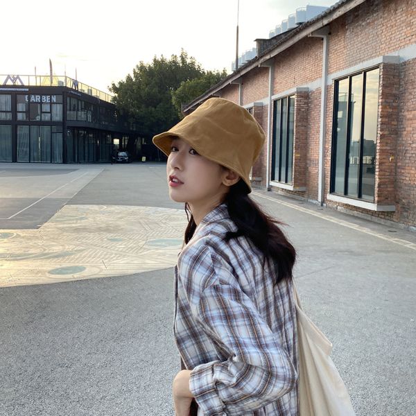 

pure cotton sun hat big girl hat big fisherman elastic fisherman, Blue;gray