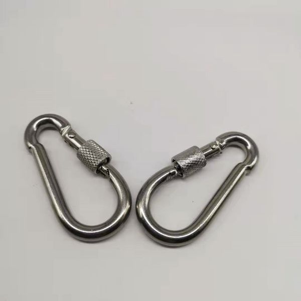 

10pcs m6 metal screw lock carabiner hook snap clip d-ring outdoor snap