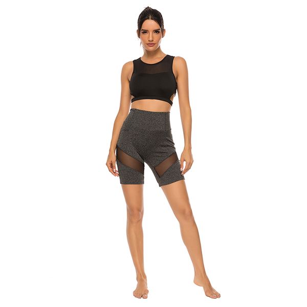 

fashion new lady women's casual fitness half high waist quick dry skinny bike shorts 2 colors high quality, White;black