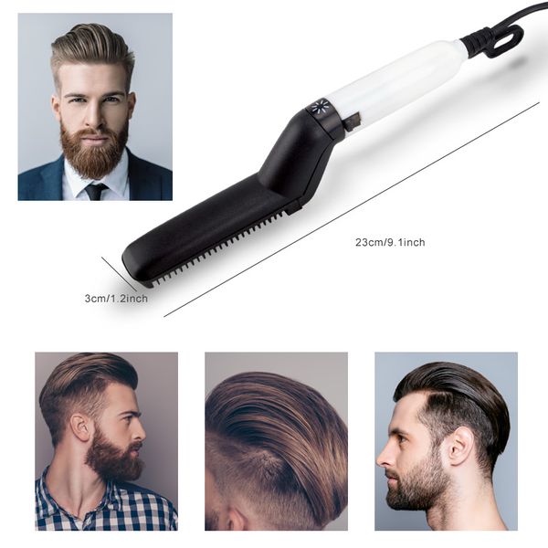 Multifunctional Hair Comb Brush Quick Beard Straightener Curling