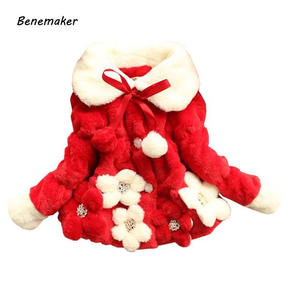 

benemaker дети зимы искусственного меха флисовые куртки для девочек пальто комбинезон детей детская одежда ветровка толстые верхняя одежда j, Blue;gray