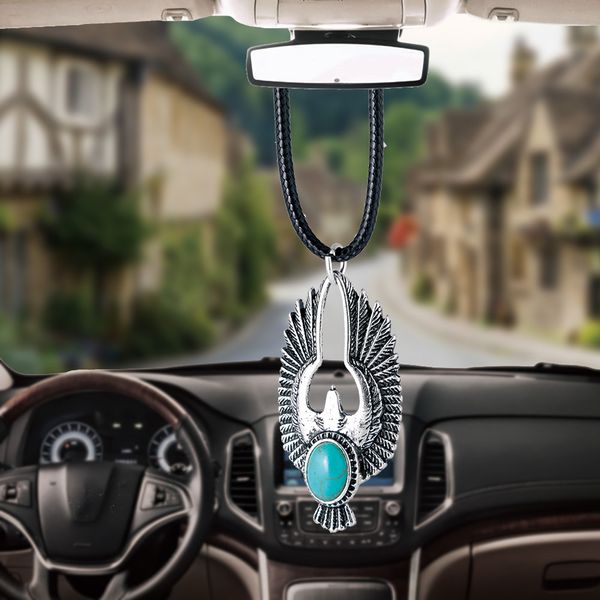 Car Pendant Sapphire Love Peace Pigeon Ornaments Hanging Auto Interior Rear View Mirror Decoration Dangle Trim Accessory Auto Cars With Great