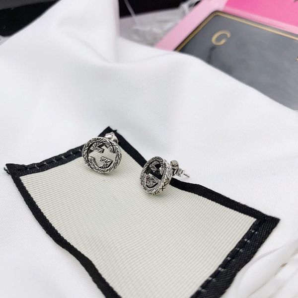 

s925silver серьги письмо серьги серебряные серьги мода рождество шарм уха запонки серебряные серьги ювелирные изделия поставки оптом китай, Golden