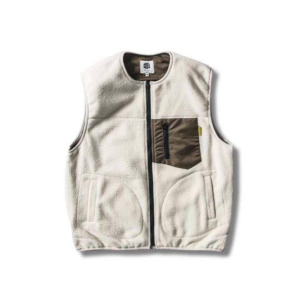 

men winter vests winter korean style patchwork pockets hip hop vest men streetwear high street warm cotton oversized male jacket, Black;white
