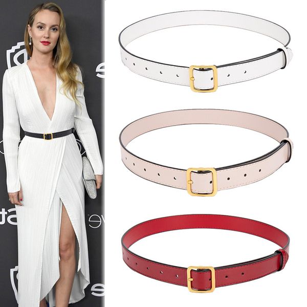 

2020 fashion belt female simple skirt shirt decoration wild couple belt literary retro student jeans male, Black;brown