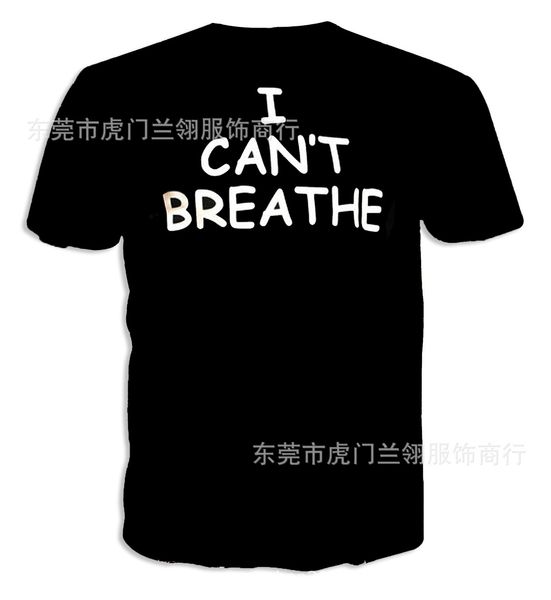 

us riot violence law enforcement demonstrators protest t-shirt i cancan't breathe 3d duan xiu, Gray;blue