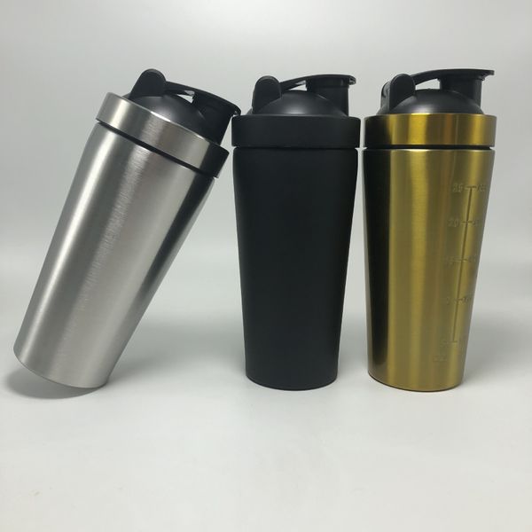 

stainless steel blender water bottle protein powder shake cup single wall