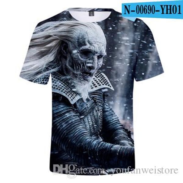 

liasoso тенниски 3d печать игры престолы топ мужчины женщины аним уличной тенниска harajuku одежда панк тенниски короткого рукав e294, White;black