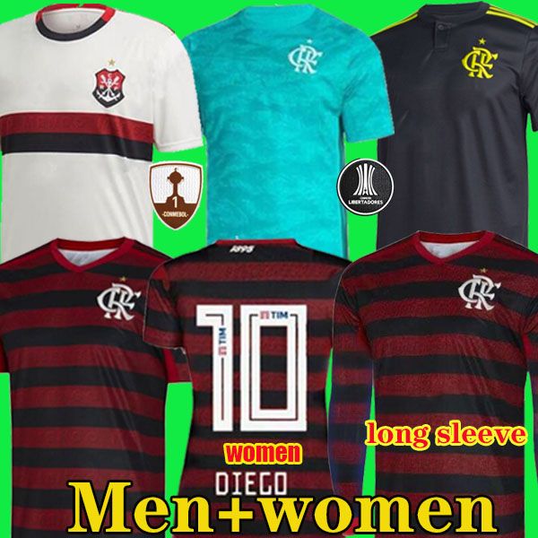 

19 20 flamengo long sleeve soccer jersey 2019 2020 brazil league jersey diego mancuello vinicius jr football shirt men women camisa, Black;yellow