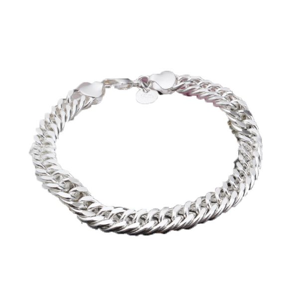 

new fashion men jewelry figaro box curb chain bracelet stainless steel, Black