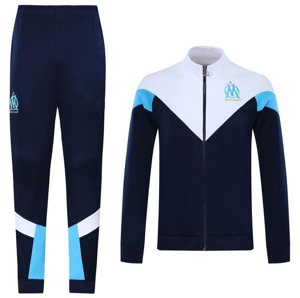 

2019 om marseille marseilles de foot football jacket tracksuit 2019 2020 payet thauvin anguissa long zipper jacket tracksuit, Black