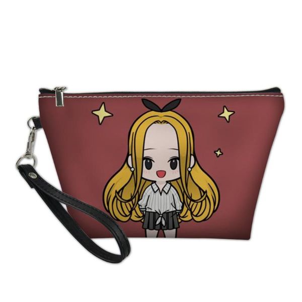 

hycool cute mini cartoon character print teen girls casual cosmetic bag women toiletry pouch ladies makeup organizer zipper bags