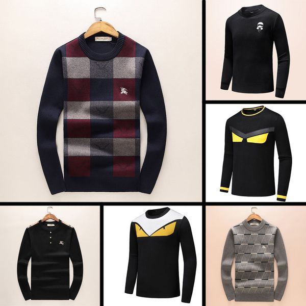 

2019 late t de igner autumn winter men weater cla ic fa hion pullover men brand crew neck clothing with 5 ize a