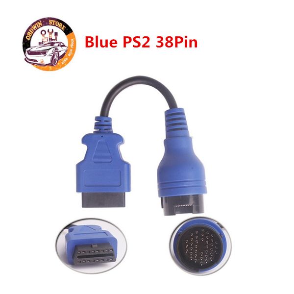 

blue color ps2 for iveco 38pin cable obd 2 diagnostic car diagnostic