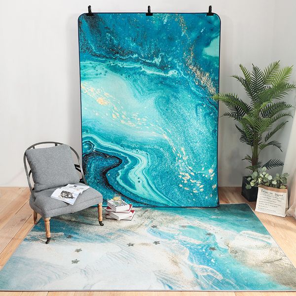 

modern ins style light luxury abstract ice silk non-woven polyester household living room sofa bedroom bedside full carpet