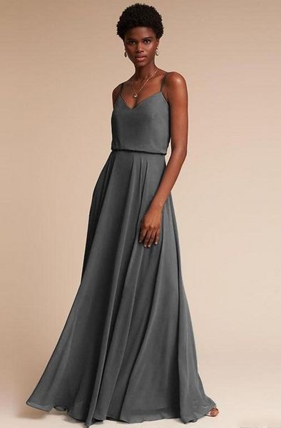 

simple plus size green chiffon bridesmaids dresses for weddings a line spaghetti straps backless long wedding guest dress, White;pink