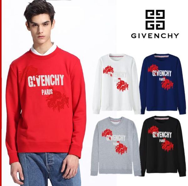 

Street de igner men hoodie fa hion pullover letter print patchwork 13 givenchy long leeve blou e high treet tyle good quality hoodie, Black