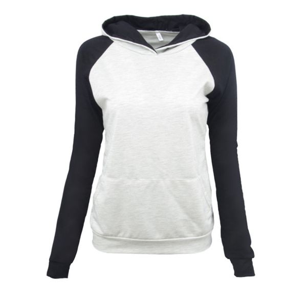 

womens autumn long sleeve hoodie sweatshirt letters hooded pullover blouse 8.22, Black