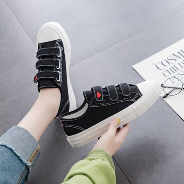 

canvas shoes women's shoes spring 2020 new ulzzang student spring and autumn wild board, Black