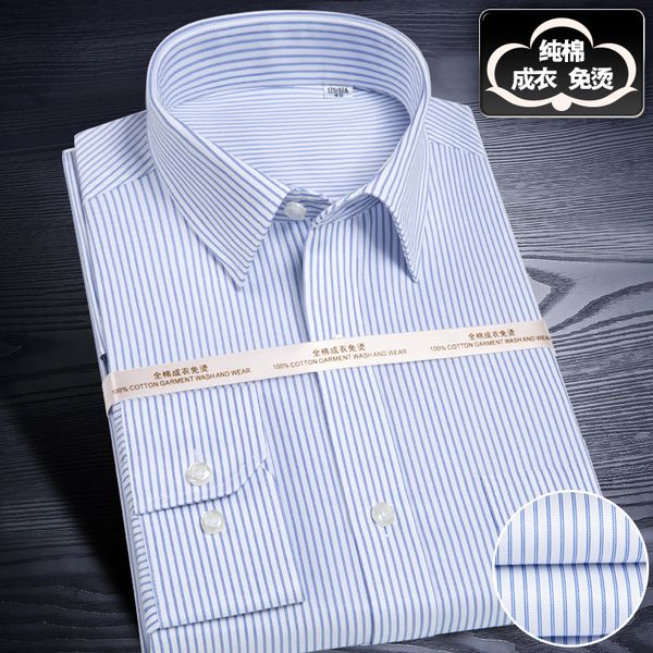 

high-grade cotton stereoscopic no-ironing shirt men's long sleeved shirt commercial solid mens dress shirts, White;black